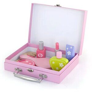 New Sealed Viga Wooden Beauty Case Playset - Girls Pretend Makeup Set Toy 3+